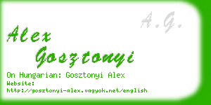 alex gosztonyi business card